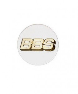 Logo BBS 3D hypersilver/or x 4