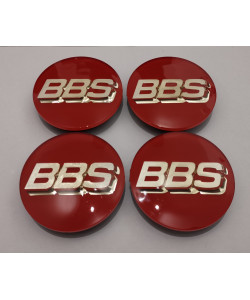 Caps BBS  80mm 3D Rouge/Chrome