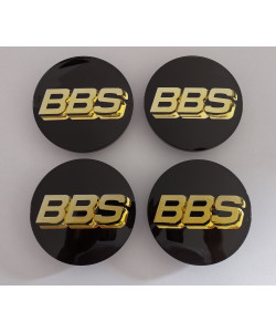 Caps BBS 80mm 3D Noir/Or