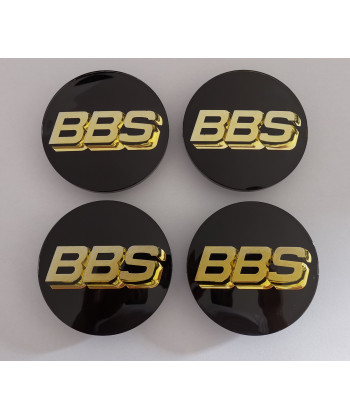 Emblème BBS 80mm 3D Noir/Or