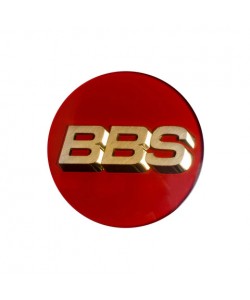 Logo BBS 70,6 3D rouge/or x 4